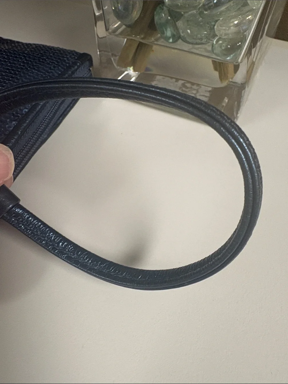 Coach Blue Sequin Wristlet Wallet Leather Strap Limited Edition - EUC